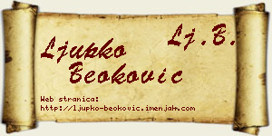 Ljupko Beoković vizit kartica